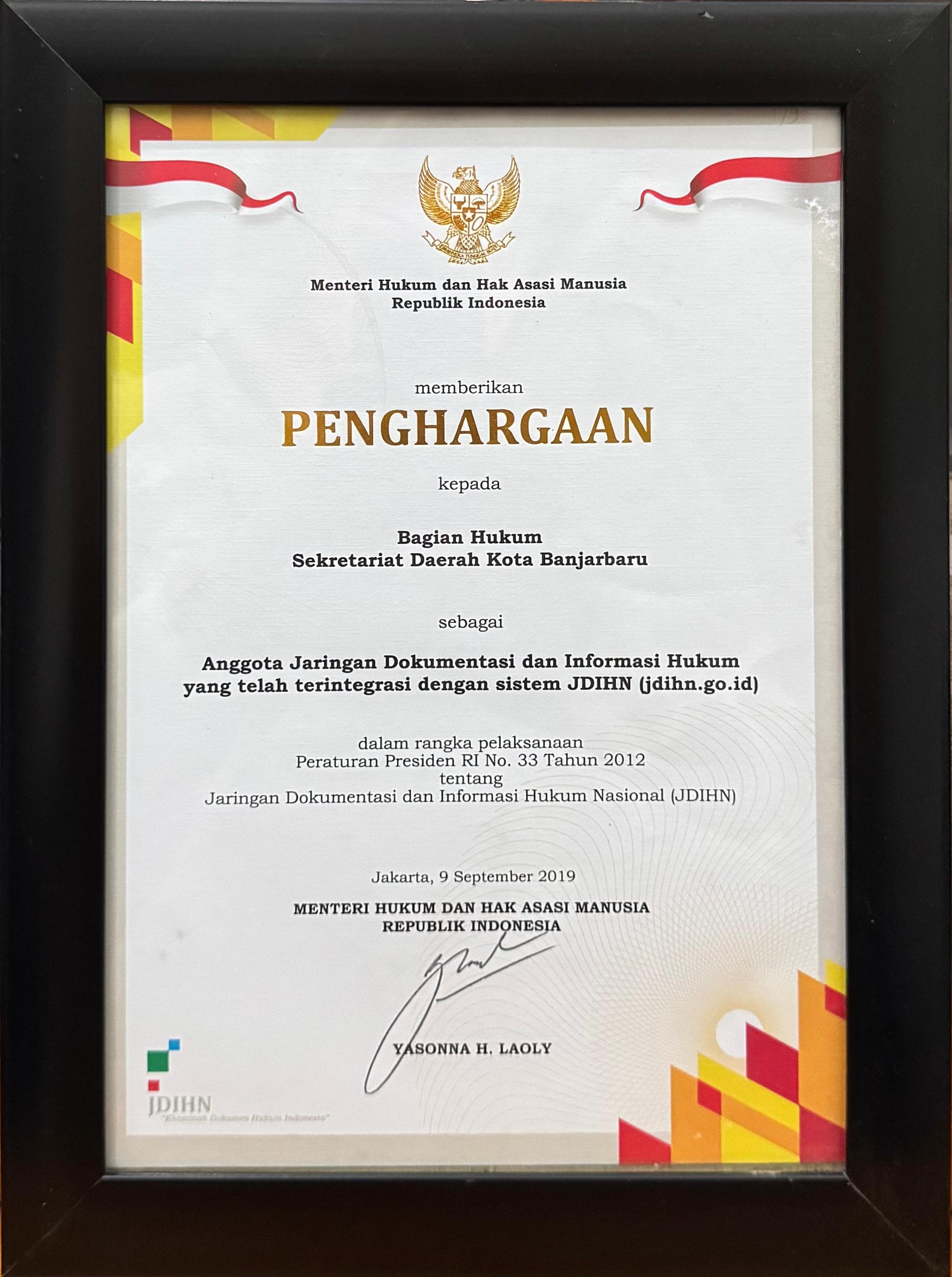 Anggota JDIH terintegrasi dengan JDIHN